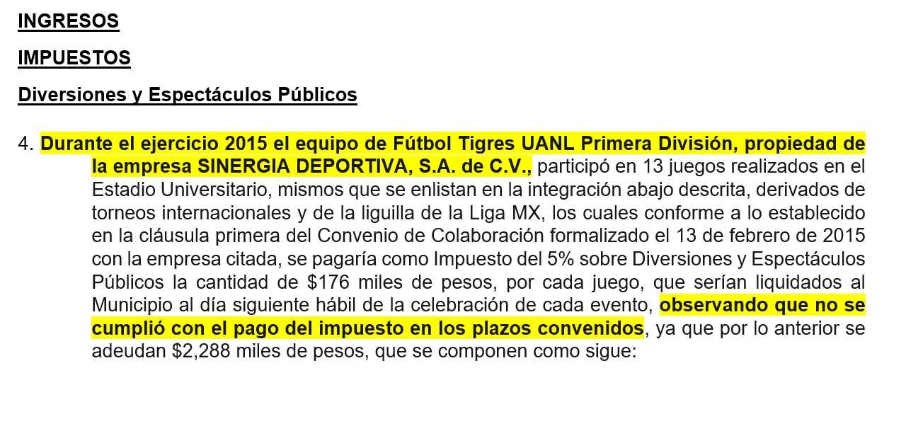 ¿Tigres y Rayados han pagado todos sus impuestos? 4 3