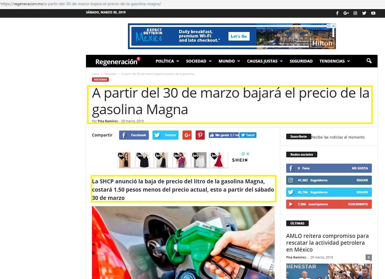 NO bajó precio de gasolina magna $1.50 pesos como lo aseguraban varios medios 4 gasolina3