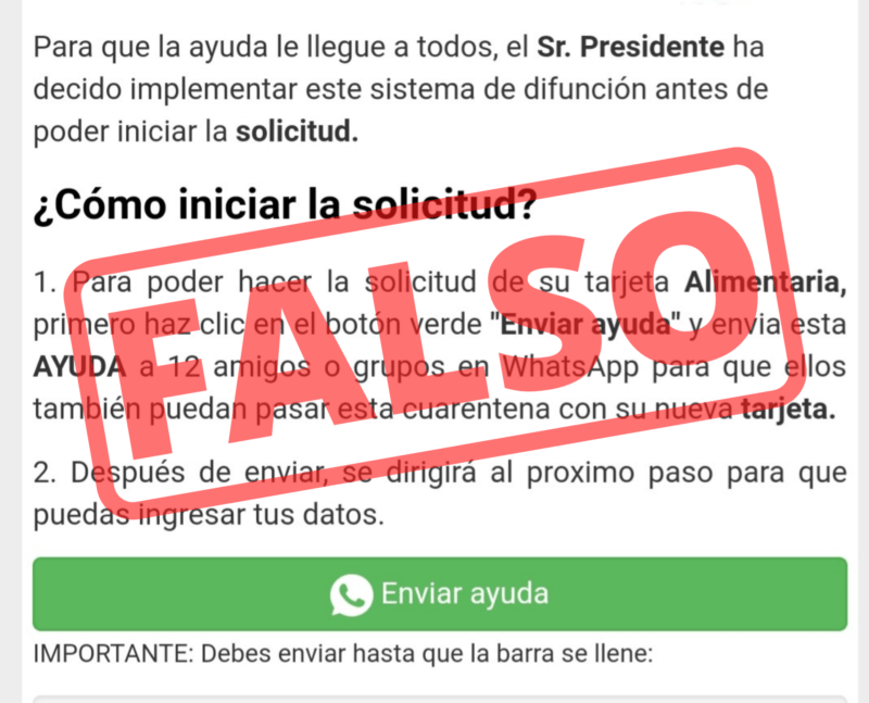 Falso que Gobierno de México haya aprobado bono por cuarentena 3 Falso bono 3