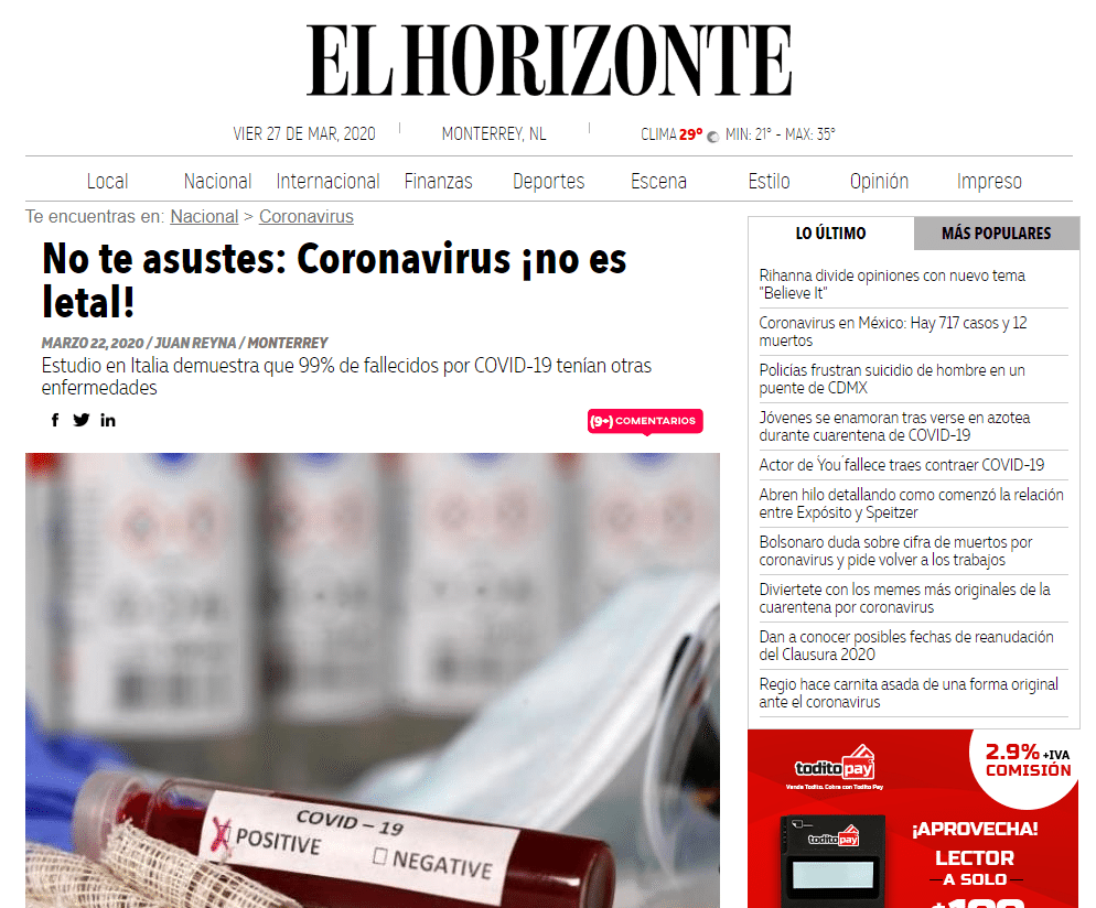 horizonte peligroso verificado