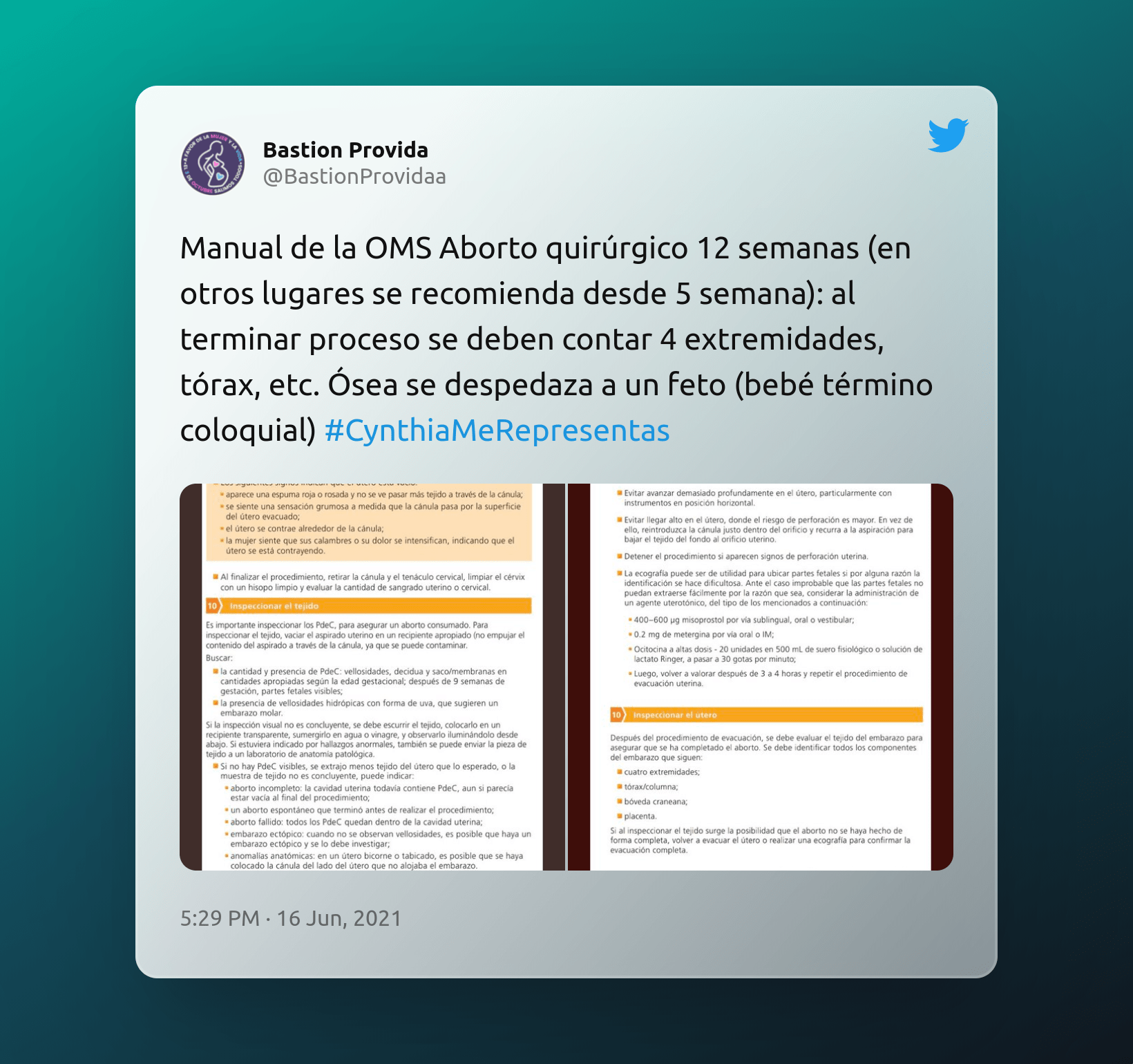 Tweet by Bastion Provida