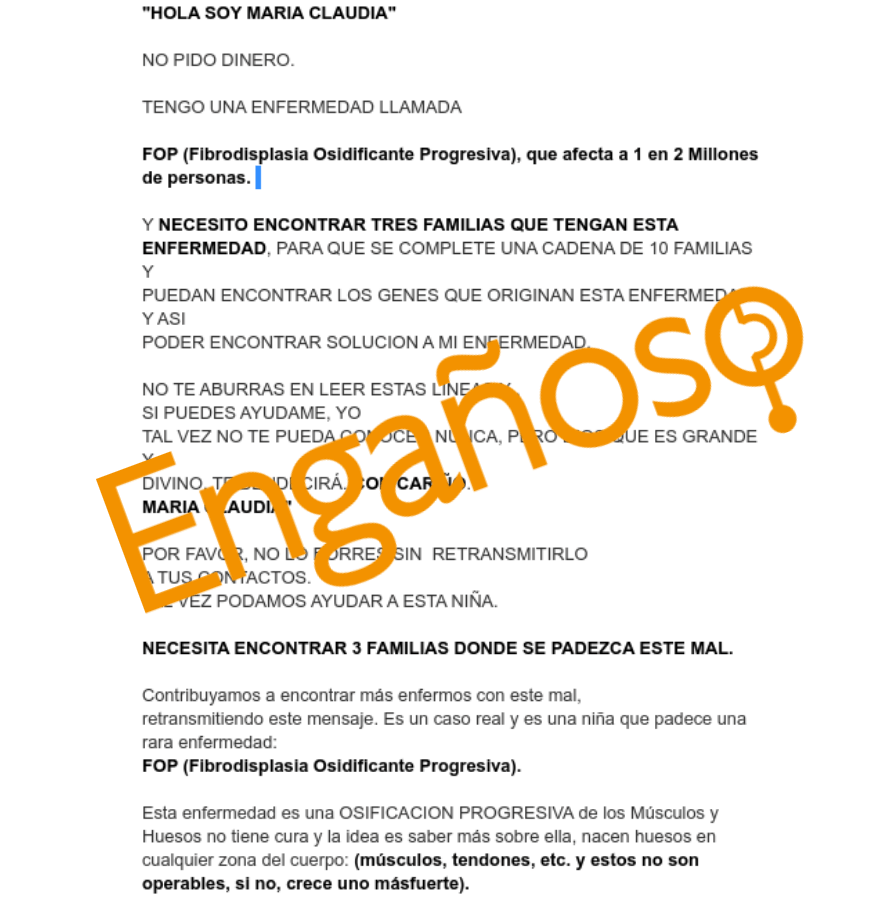 Engañoso el mensaje que pide ayuda para niña con desorden genético 1 Diseno sin titulo 12 e1634324825514