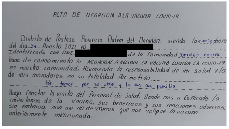 Papeles del miedo: las actas que revelan el impacto de las mentiras en los pueblos originarios del Perú 3 ojo3