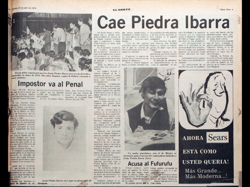 Rosario de los Desaparecidos 5 detención jesus piedra ibarra