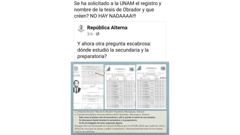 Circula desinformación sobre educación de López Obrador 1 López Obrador
