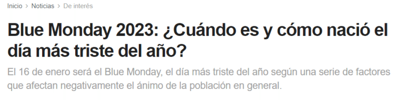 Falso que el "Blue Monday" sea el día más triste del año 4 blue monday3