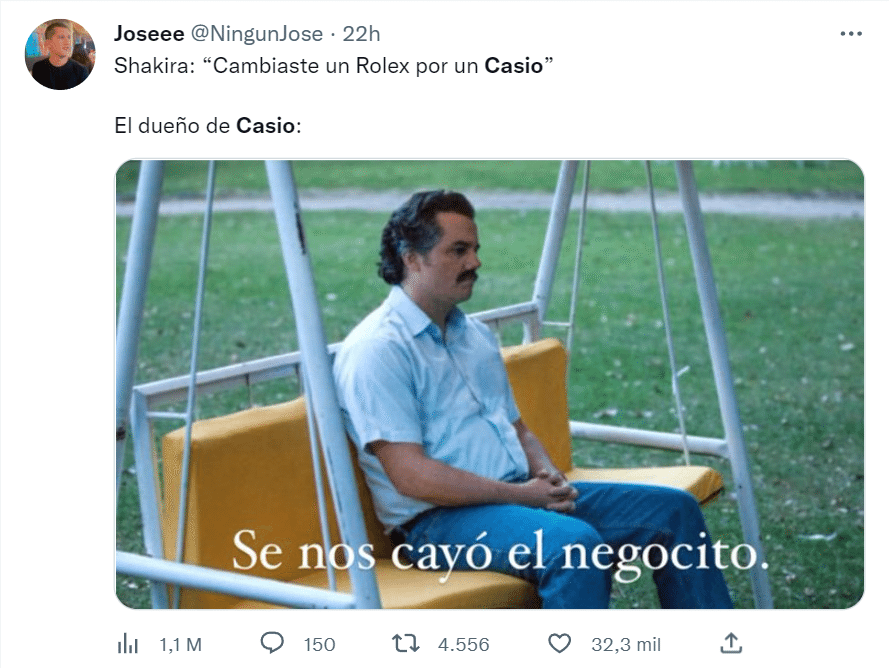 Falso que Casio respondió a Shakira en Twitter por su nueva canción, era una cuenta apócrifa 5 casio3