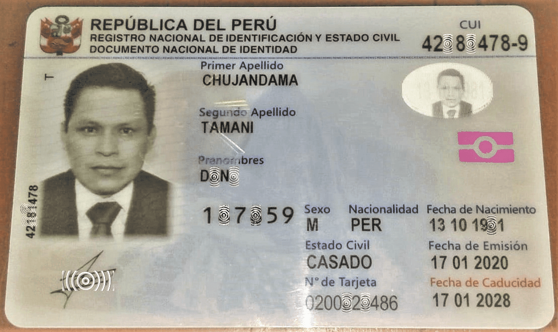 Falso que gobierno promueva cédula de identidad para compartir datos biométricos con empresas 7 DNI peruano frente Modelo 2020