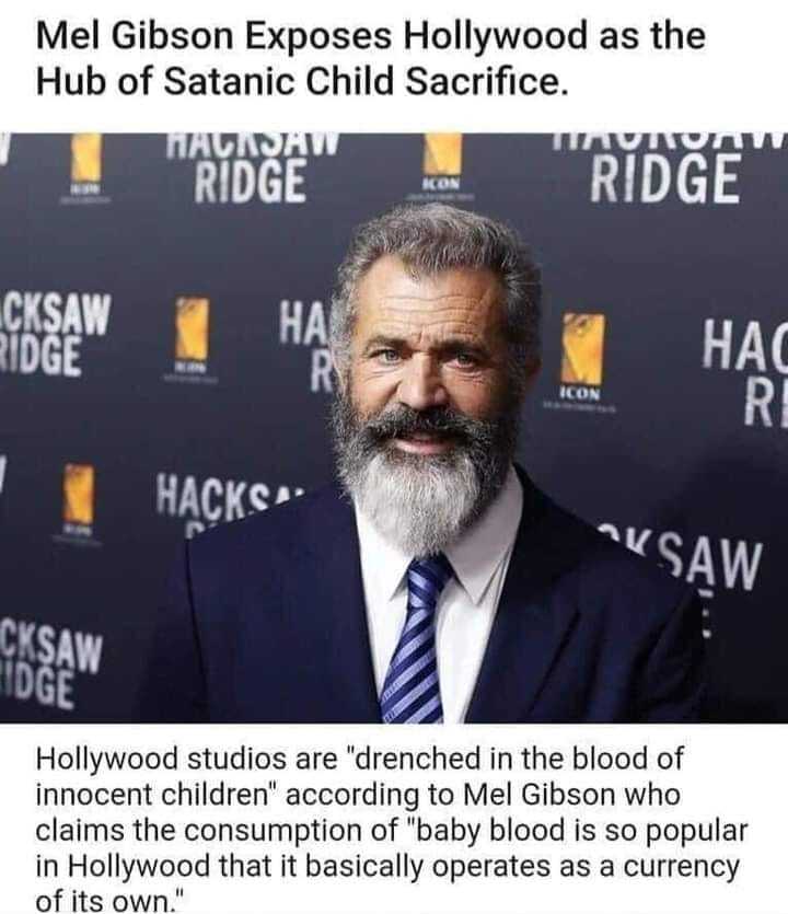 Falso que Mel Gibson realiza documental sobre tráfico infantil 2 Mel Gibson