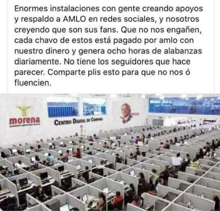 Es falsa la granja de bots a favor de AMLO, es un bulo que circula desde 2015 1 Falsifican una imagen de la supuesta granja de bots de AMLO