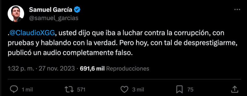 samuel garcía twitter
