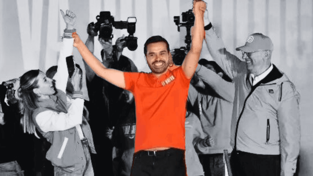 Jorge Álvarez Máynez presumió en su cierre de precampaña la estrategia de seguridad implementada por su mismo partido en el estado de Nuevo León.