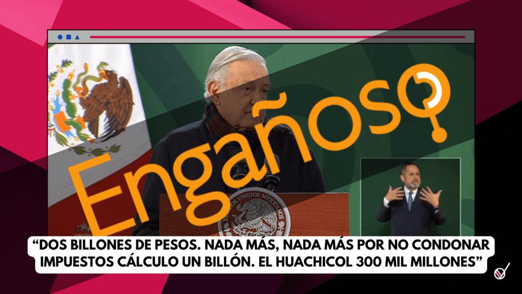 El presidente López Obrador aseguró que en su mandato se ahorraron 2 billones de pesos por condonaciones de impuestos, no se contrató deuda y bajó el robo de combustible.