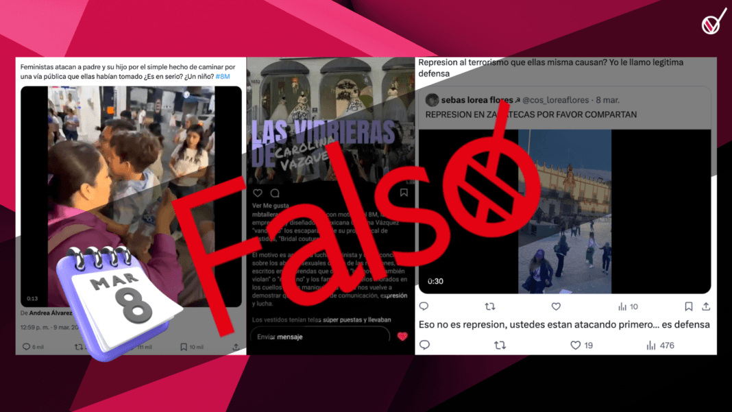 Las desinformaciones sobre las protestas del 8M en México