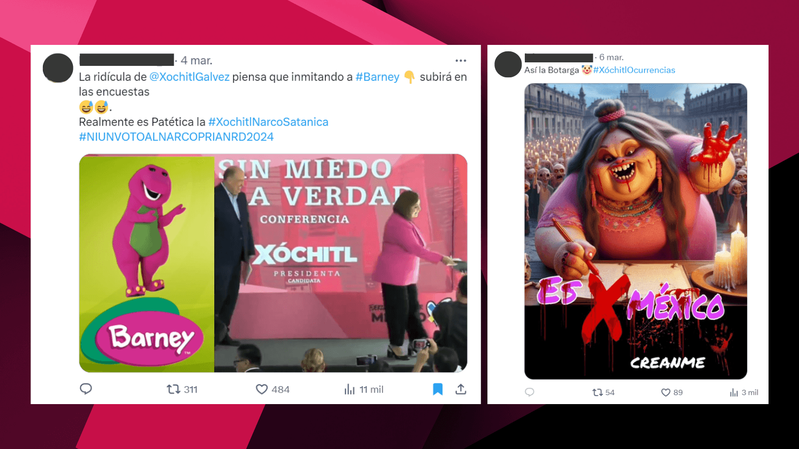 Popularizan hashtags sexistas hacia Xóchitl Gálvez 5 BULOS 36