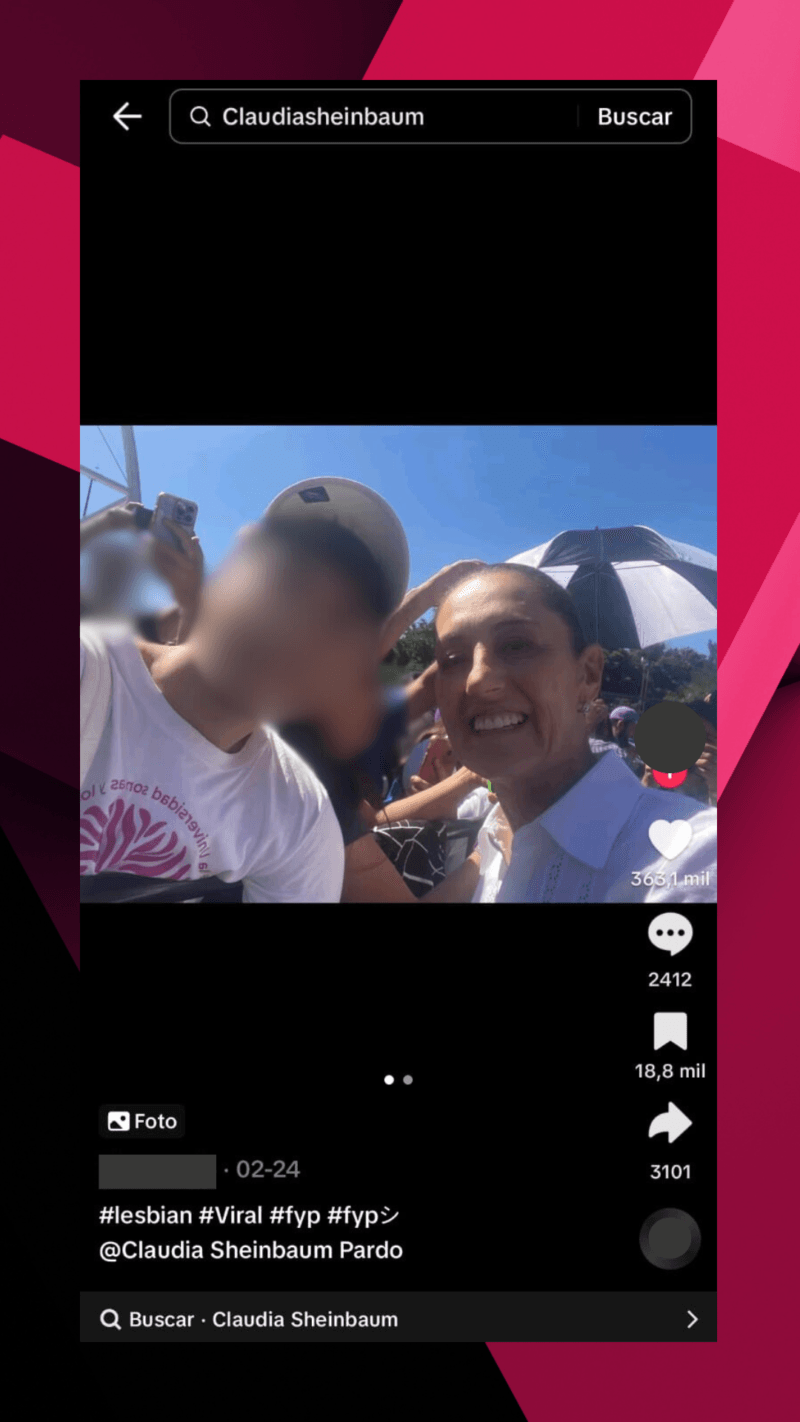 Popularizan en Tiktok foto de Claudia Sheinbaum con propósitos LGBTodiantes 2 Imagenes verticales 1