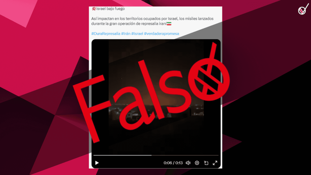 Usuarios han difundido un video en el que, supuestamente, se muestra un incendio en una base israelí tras un ataque de Irán Pero consideramos que se trata de publicaciones engañosas.