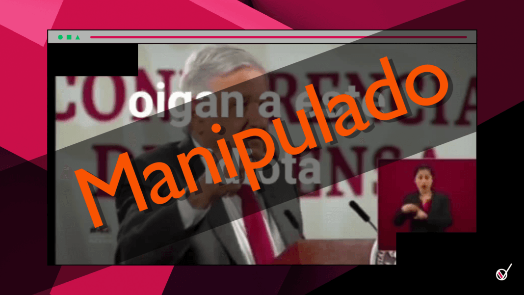 Recircula video manipulado donde AMLO supuestamente dice que los secuestros se solucionan con una sociedad pobre