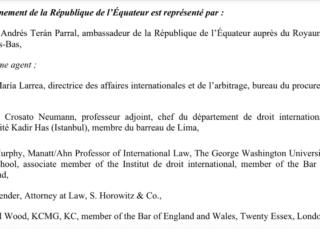 Falso que OEA haya impuesto sanciones a México por conflicto con Ecuador 2 Delegación de defensa de Ecuador contra México ante la CIJ