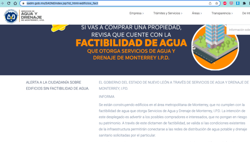 Agua y drenaje alerta