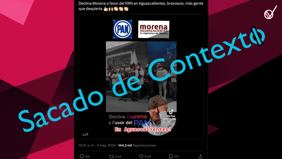 Aguascalientes: Video de renuncia de simpatizantes de Morena está sacado de contexto