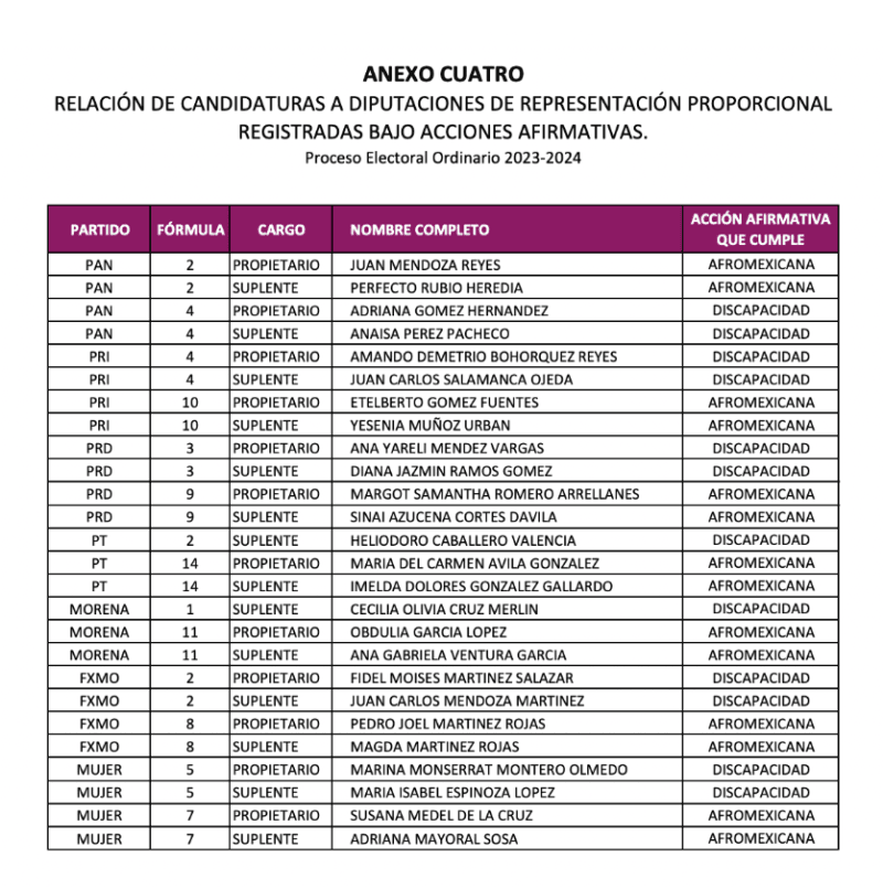 acciones afirmativas oaxaca