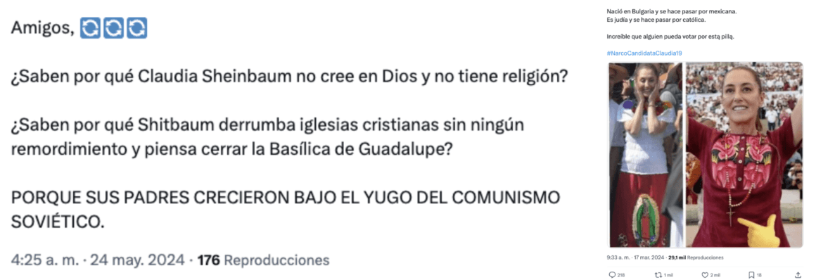 Circulan video montajes de Claudia Sheinbaum diciendo que cerrará iglesias cuando gane la presidencia 1 Captura de pantalla 2024 05 29 a las 5.19.23 p.m e1717024837273