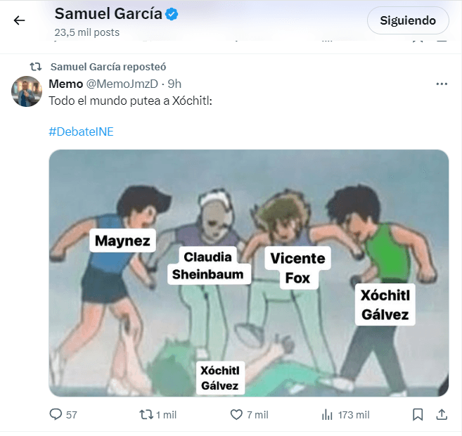 Samuel García realiza comentarios clasistas y violentos contra Xóchitl Gálvez 7 GOBZsN5XQAIEDeX