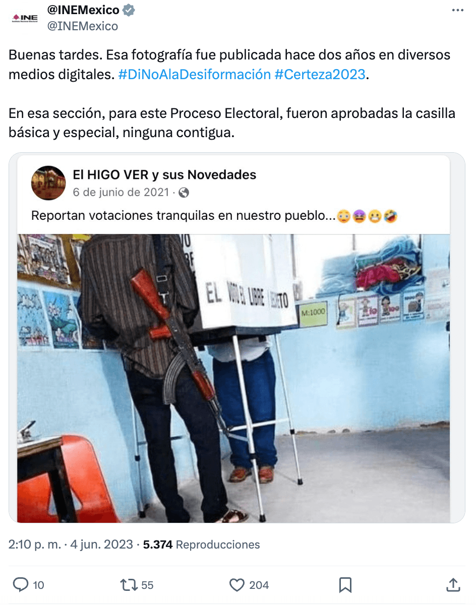 Las desinformaciones que marcaron la jornada electoral en México 2024 2 Captura de pantalla 2024 06 03 a las 3.41.10 p.m