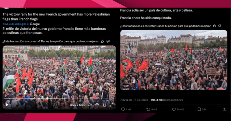 Protesta pro Palestina en Francia