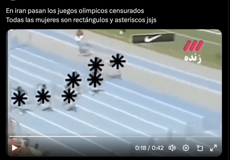 Falso que Irán censure los Juegos Olímpicos con asteriscos