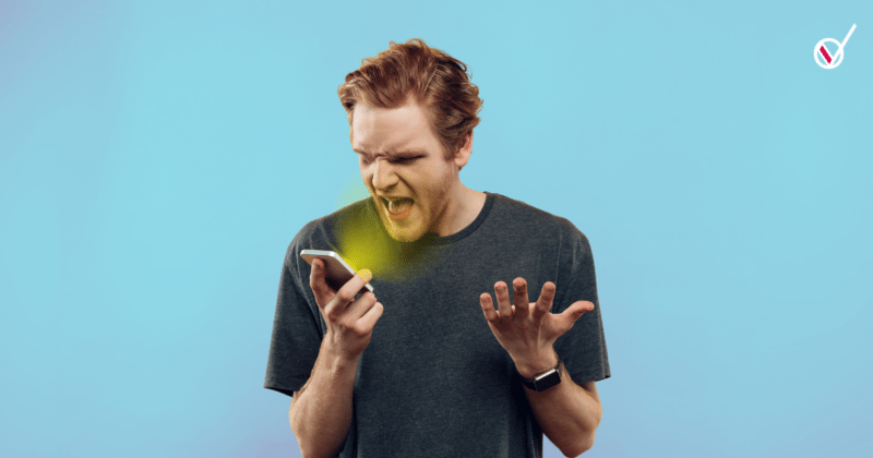 usuario enojado con su servicio de telefonia telcel