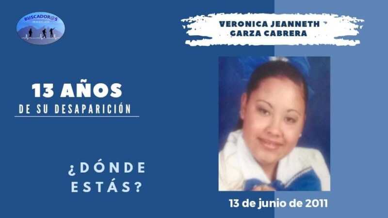 Verónica Janet Garza Cabrera salió a trabajar en Escobedo, Nuevo León y no regresó a su casa. Crédito: Imagen tomada del Facebook de Buscadoras Nuevo León.
