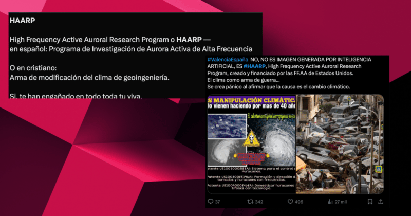 Falso que la DANA sea causada por el HAARP