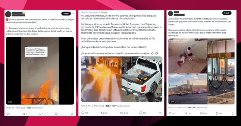 Diferentes atentados en Estados Unidos “inauguran” el 2025 y surge desinformación 1 BULOS 2025 01 03T192624.428