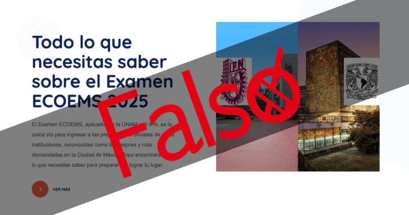 página falsa que se hace pasar por la UNAM e IPN