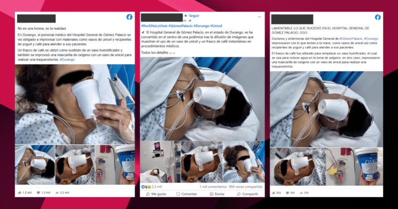 usaron vasos desechables en hospital de Durango 