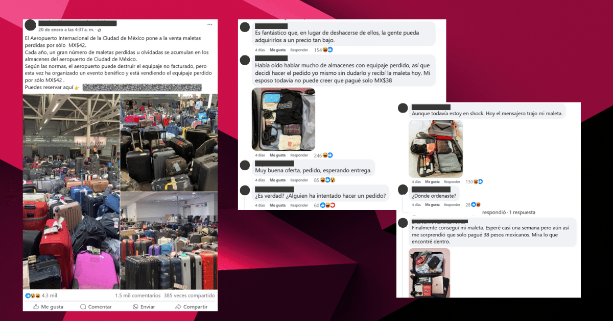 Falso que vendan maletas en el AICM 1 BULOS 61