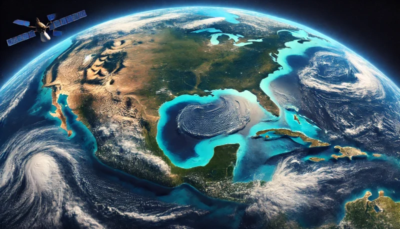 Golfo de Mexico desde el espacio