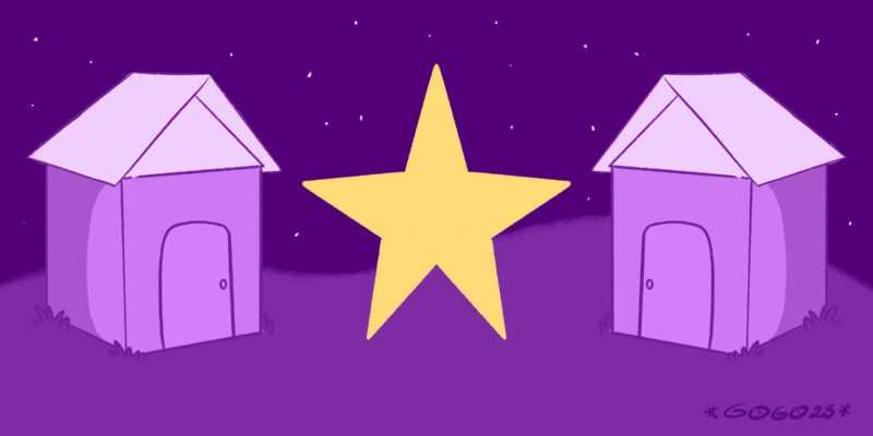 casa hogar familia sosten estrella 