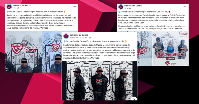 Detenidos en García por incendios