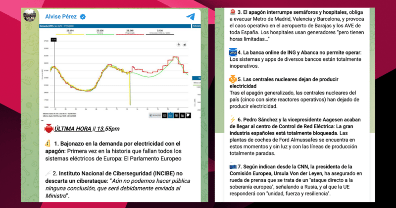 Las desinformaciones tras el apagón de España y Portugal. 