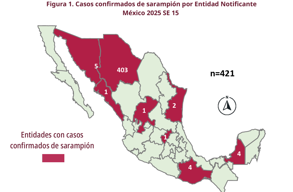 Verdadero que existe brote de sarampión en México 1 Captura de pantalla 2025 04 17 151653