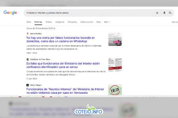 Una búsqueda en Internet reveló que el mensaje detectado en Facebook fue desmentido por equipos de verificación en el año 2024 y 2025
