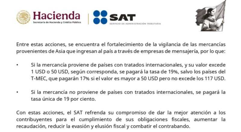 Claudia Sheinbaum no ha firmado un acuerdo para instalar Shein y Temu en México 1 SAT