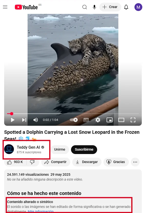 Contenidos de animales creados con IA que pueden desinformar 1 animales