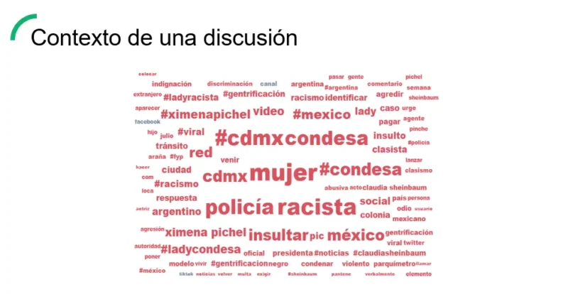 nube de palabras lady racista