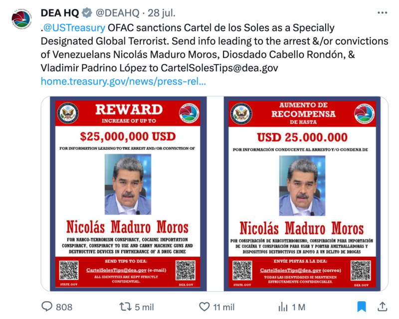 Ficha de búsqueda de Nicolás Maduro