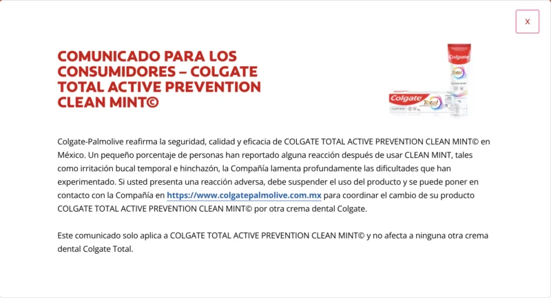 Falso que la pasta dental con flúor causa cáncer y por eso la retiró la COFEPRIS 3 Captura de pantalla 2025 08 06 a la s 4.46.42 p.m