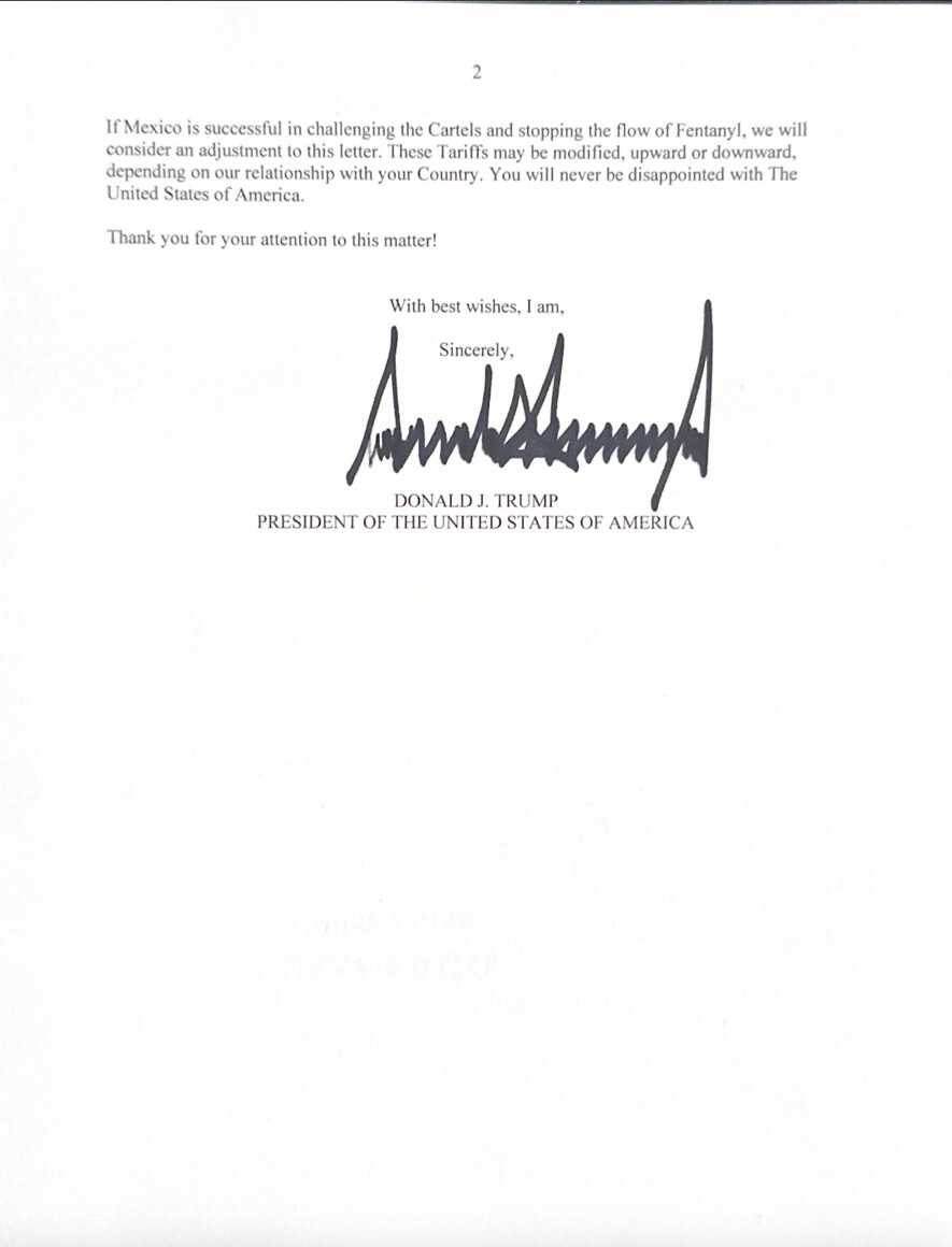 México sí paga tarifas extras en sus exportaciones 3 Carta de Donald Trump sobre aumento de aranceles
